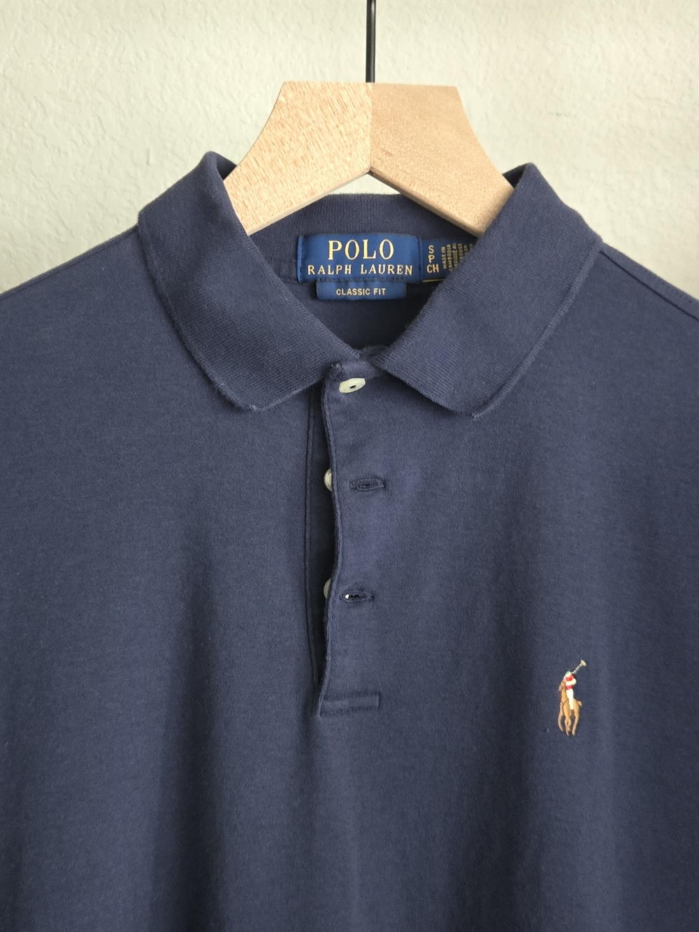 Polo by Ralph Lauren Navy Classic Fit Polo with Embroidered Pony